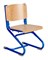 Растущий стул ДЭМИ ДЕРЕВО СУТ.02-01 (регулируется в 3-х плоскостях) (Цвет сиденья и спинки стула:Клен, Цвет каркаса:Синий) - фото 19342