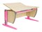 Парта ДЭМИ (Деми) СУТ 17-01Д2 (парта 120 см+две задние двухъярусные приставки) (Цвет столешницы:Клен, Цвет ножек стола:Розовый) - фото 20507