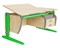 Парта ДЭМИ (Деми) СУТ 17-05 (парта 120 см+две задние приставки+боковая приставка+подвесная тумба) (Цвет столешницы:Клен, Цвет ножек стола:Зеленый) - фото 20993