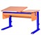 Парта для дома Астек ТВИН-2 с органайзером (Цвет столешницы:Бук, Цвет ножек стола:Синий) - фото 22497