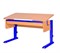 Парта для школьника для дома Астек МОНО-2 с органайзером (Цвет столешницы:Бук, Цвет ножек стола:Синий) - фото 22786