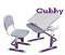 Комплект Cubby парта и стул-трансформеры Lupin VG (Фиолетовый) - фото 24360