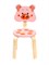 Детский стульчик Polli Tolli Мордочка Поросёнок (Цвет сиденья и спинки стула:Розовый, Цвет каркаса:Береза) - фото 24895