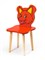 Детский стульчик Polli Tolli Джери Лисёнок (Цвет сиденья и спинки стула:Красный, Цвет каркаса:Береза) - фото 24931