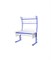 Парта для дома Астек МОНО-2 с надстройкой и выдвижным органайзером (Цвет столешницы:Белый, Цвет ножек стола:Синий) - фото 25230