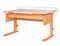 Парта для дома Астек МОНО-2 с фронтальной приставкой и выдвижным органайзером (Цвет столешницы:Бук, Цвет ножек стола:Оранжевый) - фото 25347