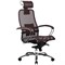 Эргономическое офисное кресло Metta SAMURAI S-2.03 (Цвет обивки:Темно бордовый, Цвет каркаса:Серебро) - фото 25979