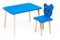 Комплект детской мебели Polli Tolli Джери с голубым столиком (Цвет столешницы:Голубой, Цвет сиденья и спинки стула:Голубой) - фото 26058