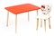 Комплект детской мебели Polli Tolli Джери с красным столиком (Цвет столешницы:Красный, Цвет сиденья и спинки стула:Ваниль) - фото 26064