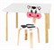 Комплект детской мебели Polli Tolli Мордочки с белым столиком (Цвет столешницы:Белый, Цвет сиденья и спинки стула:Белый) - фото 26072