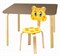 Комплект детской мебели Polli Tolli Мордочки с коричневым столиком (Цвет столешницы:Коричневый, Цвет сиденья и спинки стула:Желтый) - фото 26089