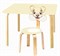 Комплект детской мебели Polli Tolli Мордочки с ванильным столиком (Цвет столешницы:Ваниль, Цвет сиденья и спинки стула:Ваниль) - фото 26096