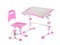Комплект парта и стул трансформеры Fundesk Vivo 2 (Цвет столешницы:Розовый, Цвет ножек стола:Белый) - фото 28243