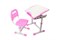 Комплект парта и стул трансформеры Fundesk Sole (Цвет столешницы:Розовый, Цвет ножек стола:Белый) - фото 28266