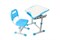 Комплект парта и стул трансформеры Fundesk Sole (Цвет столешницы:Голубой, Цвет ножек стола:Белый) - фото 28269