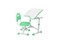 Комплект парта и стул трансформеры Fundesk Sole 2 (Цвет столешницы:Зеленый, Цвет ножек стола:Белый) - фото 28274