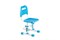 Детский стул FunDesk SST3L (Цвет каркаса:Белый, Цвет товара:Голубой) - фото 28278