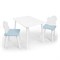 Детский комплект стол и два стула «Облачко» Rolti Baby (белый/голубой, массив березы/мдф) - фото 38493