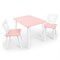Детский комплект стол и два стула «Корона» Rolti Baby (розовый/розовый, массив березы/мдф) - фото 38667