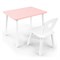 Детский комплект стол и стул «Корона» Rolti Baby (розовый/белый, массив березы/мдф) - фото 38670