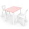 Детский комплект стол и два стула «Корона» Rolti Baby (розовый/белый, массив березы/мдф) - фото 38673
