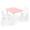 Детский комплект стол и два стула «Облачко» Rolti Baby (розовый/белый, массив березы/мдф) - фото 38679