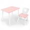 Комплект детской мебели стол и стул Корона (Розовый/Розовый/Белый) - фото 38750