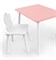 Комплект детской мебели стол и стул Облачко (Розывый/Белый/Белый) - фото 39063