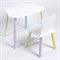 Комплект детский стол ОБЛАЧКО и стул МИШКА ROLTI Baby (белая столешница/белое сиденье/цветные ножки) - фото 39675