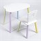 Комплект детский стол ОБЛАЧКО и стул КОРОНА ROLTI Baby (белая столешница/белое сиденье/цветные ножки) - фото 39678