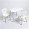 Комплект детский стол ОБЛАЧКО и два стула КОРОНА ROLTI Baby (белая столешница/белое сиденье/цветные ножки) - фото 39680
