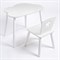 Комплект детский стол ОБЛАЧКО и стул ЗВЕЗДА ROLTI Baby (белая столешница/белое сиденье/белые ножки) - фото 39813
