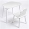 Комплект детский стол ОБЛАЧКО и стул ОБЛАЧКО ROLTI Baby (белая столешница/белое сиденье/белые ножки) - фото 39817