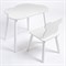 Комплект детский стол ОБЛАЧКО и стул МИШКА ROLTI Baby (белая столешница/белое сиденье/белые ножки) - фото 39823