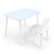 Детский комплект стол и стул «Облачко» Rolti Baby  (голубая столешница/белое сиденье/белые ножки) - фото 40812
