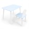 Детский комплект стол и стул «Облачко» Rolti Baby  (голубая столешница/голубое сиденье/белые ножки) - фото 40817