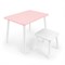 Детский комплект стол и табурет Rolti Baby (розовая столешница/белое сиденье/белые ножки) - фото 40878