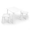 Детский комплект стол и два табурета Rolti Baby (белая столешница/белое сиденье/белые ножки) - фото 40884