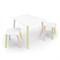Детский комплект стол и два табурета Rolti Baby (белая столешница/белое сиденье/цветные ножки) - фото 40888