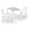Детский комплект стол и два стула Мишка Rolti Baby с накладкой Алфавит (белая столешница/белое сиденье/белые ножки) - фото 40926